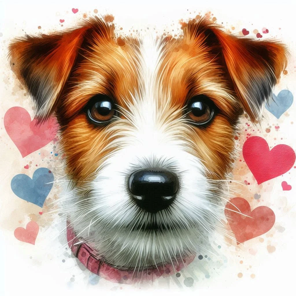 Jack Russell Terrier Valentine Card