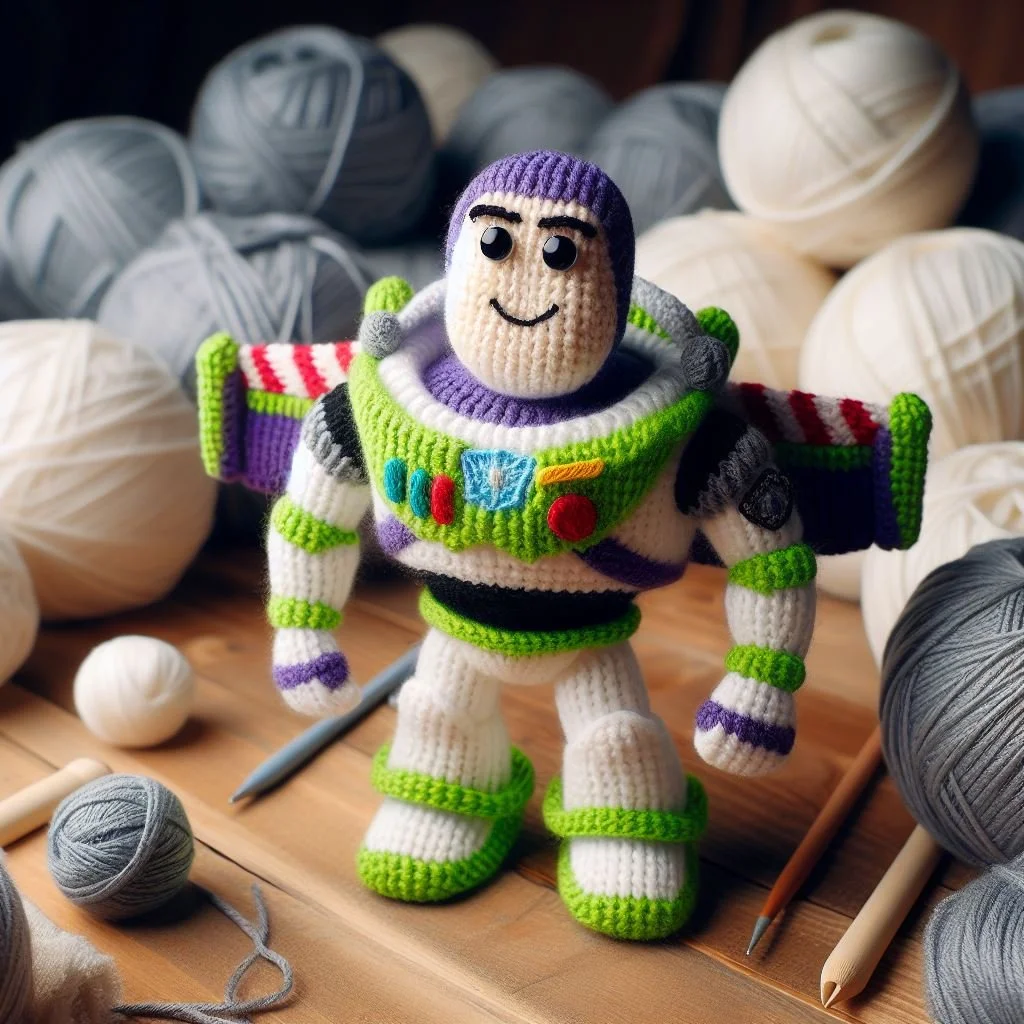 Knitted Buzz Lightyear Greeting Card