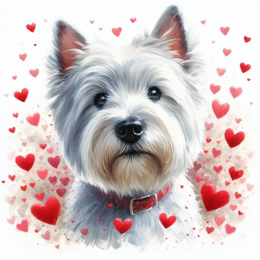 Westie Valentine Card