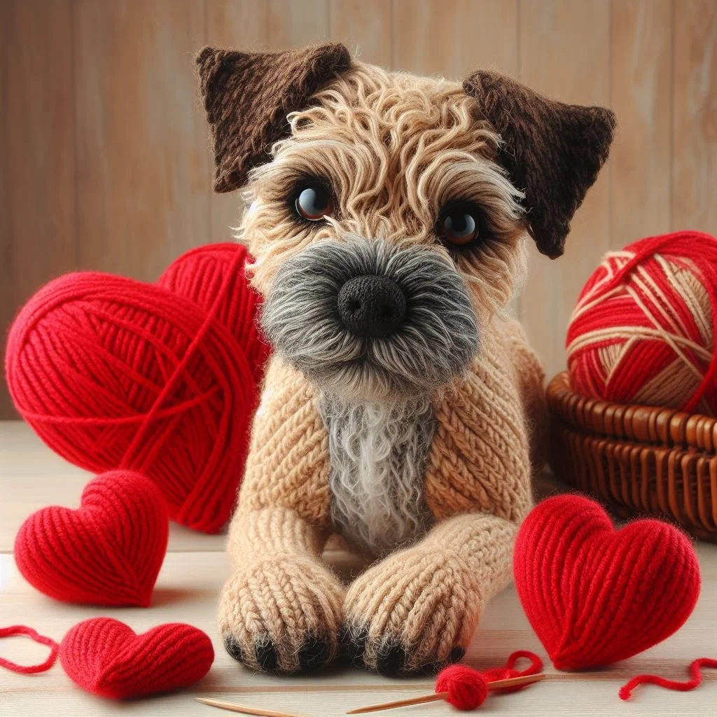Border Terrier Valentines Card