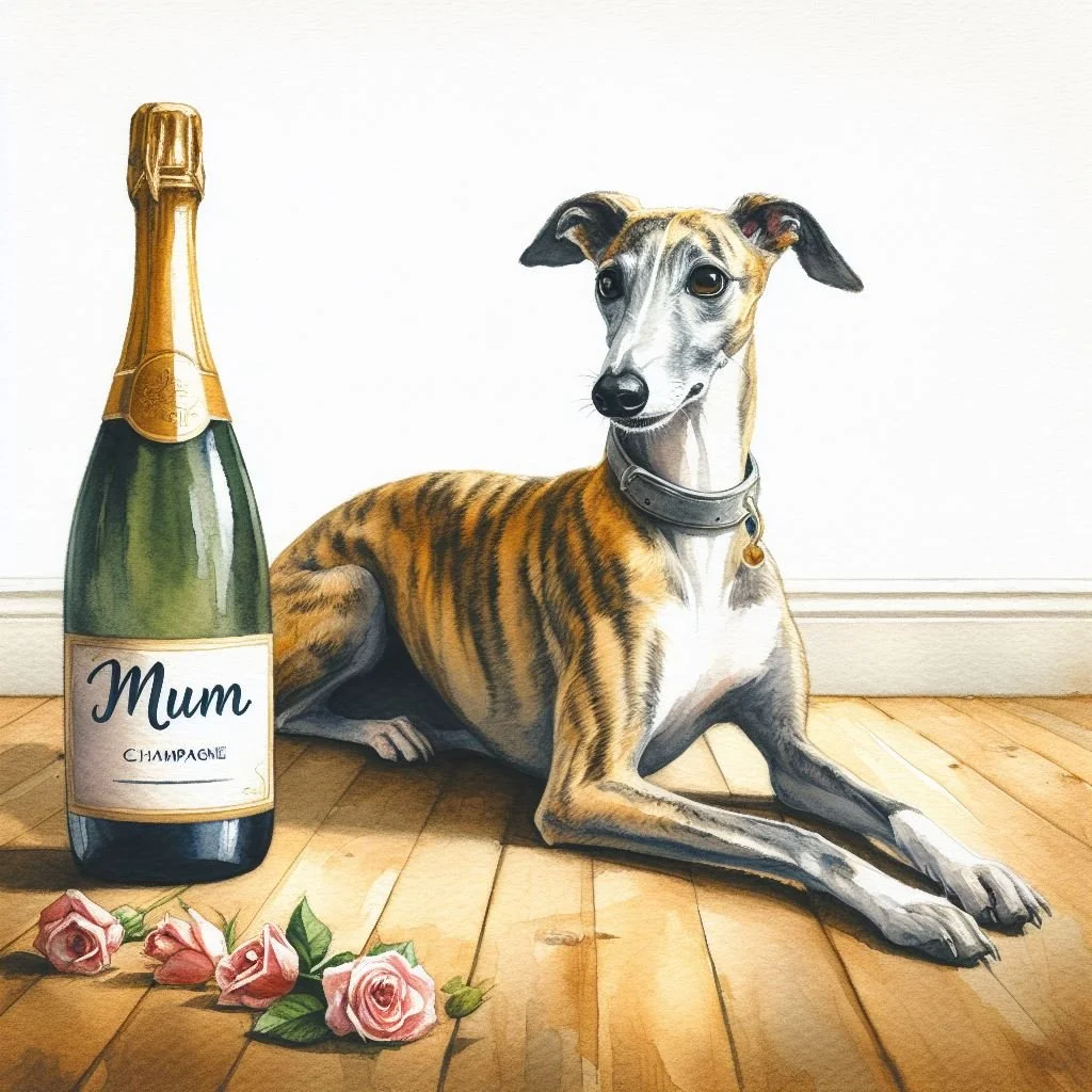 Whippet Mothers Day Card