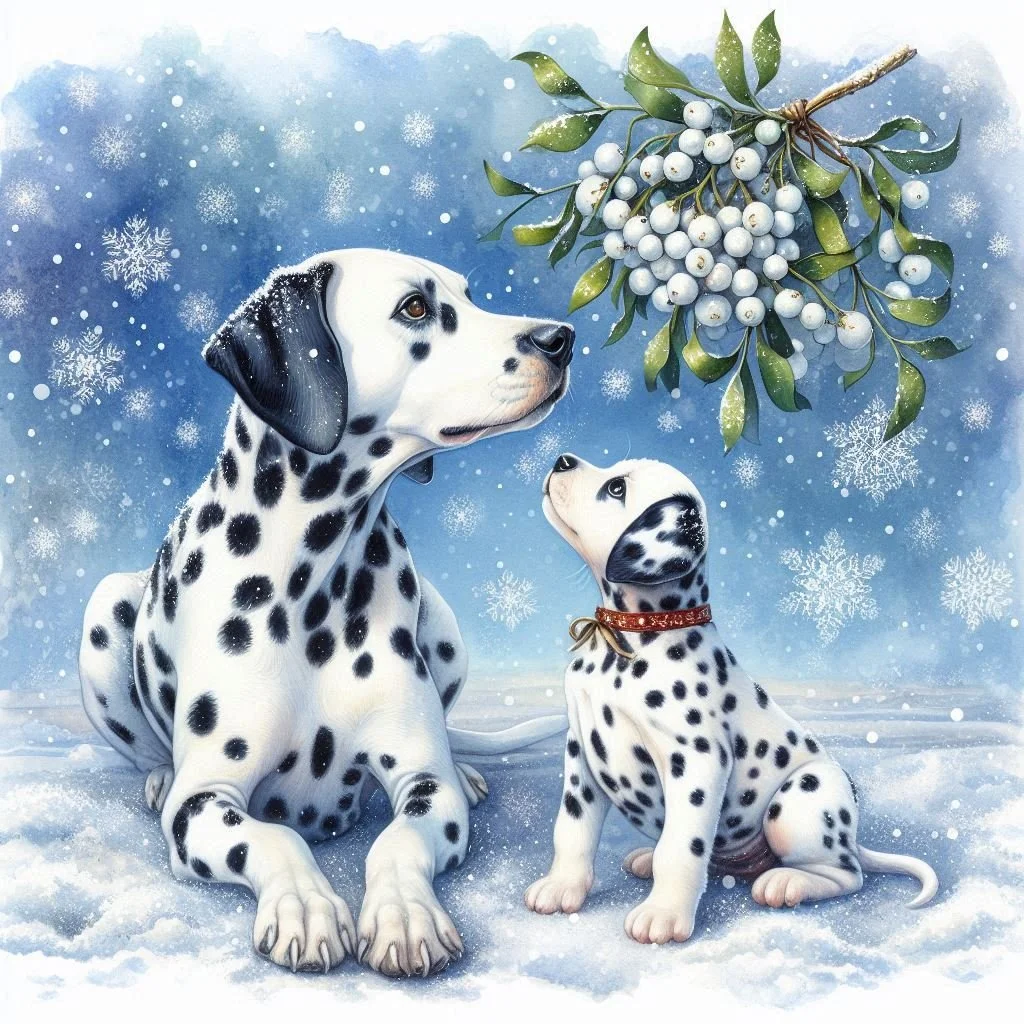 Dalmatian Puppy Christmas Card