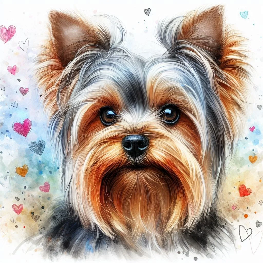 Yorkshire Terrier Valentine Card