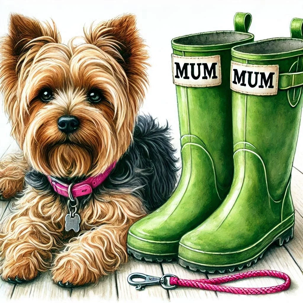 Yorkie Mothers Day Card