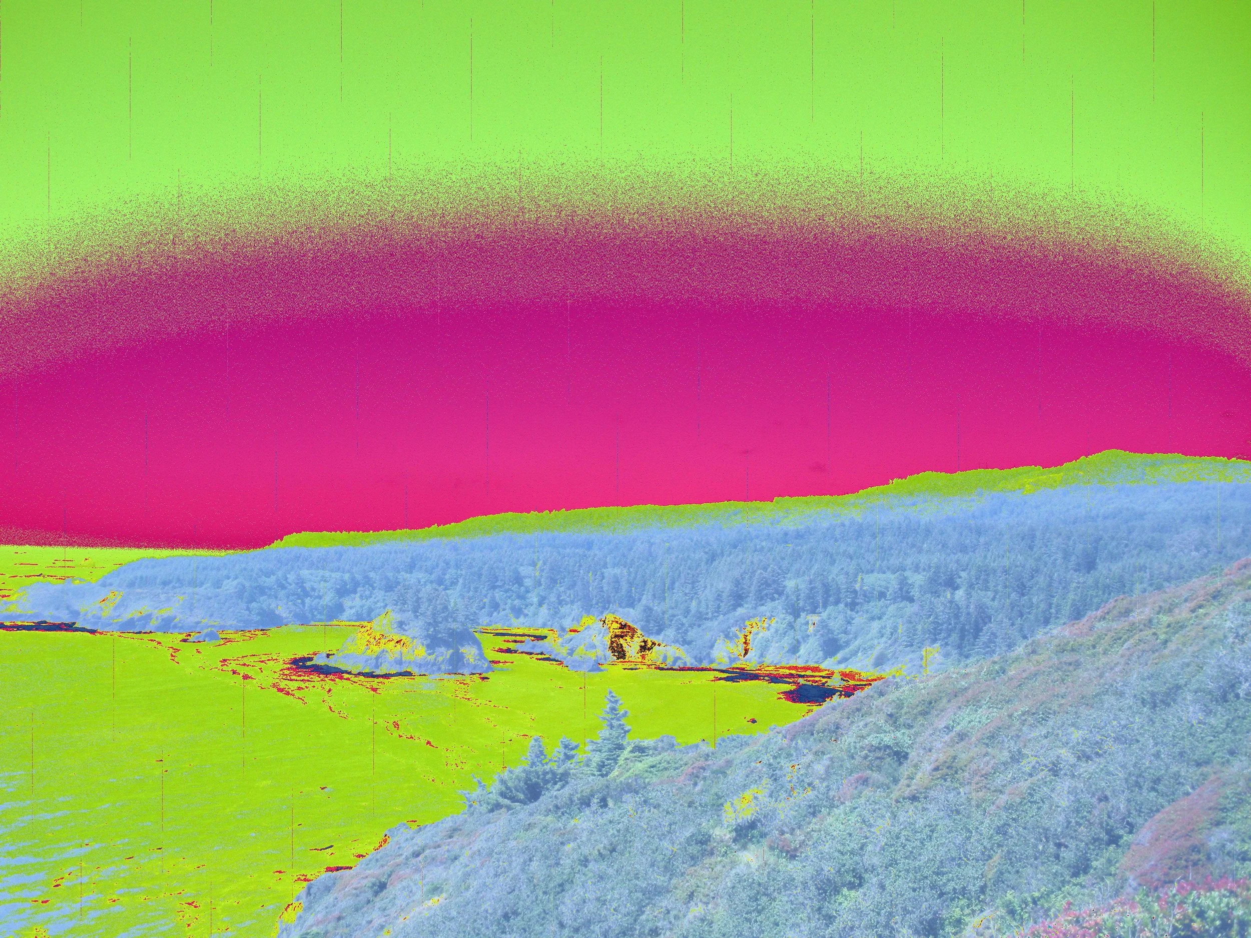 The images in this feature were created by the author using a steganographic algorithm. Trinidad Head, California, 2016.