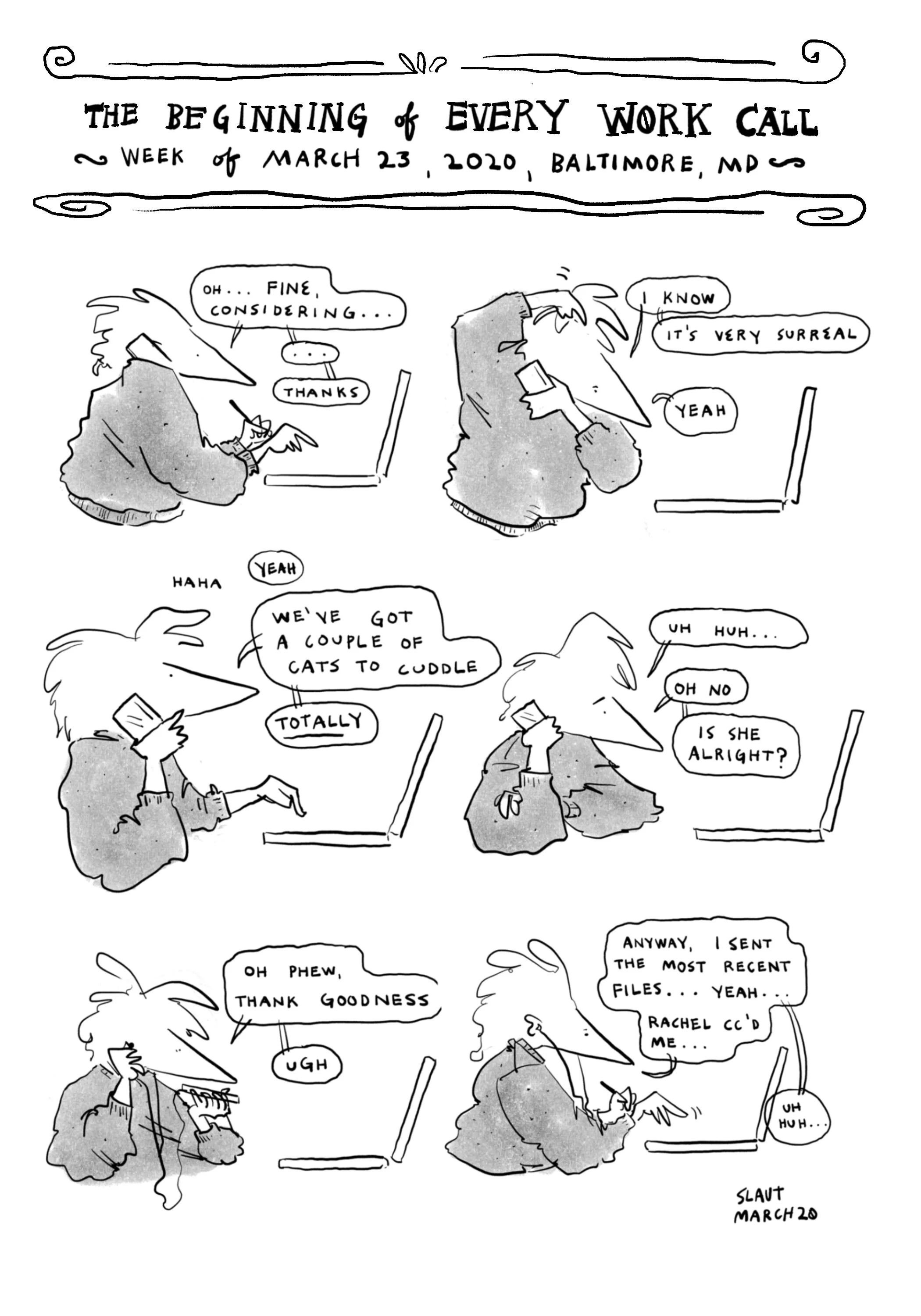 Comic by Sara Lautman, 2020