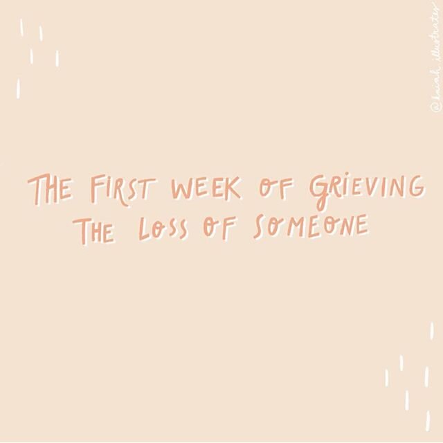 #lifedeathwhatever &amp; the first week of grieving the loss of someone, by @kaiah.illustrates whose brother died on a Sunday, the last day of May 💔 follow her account for more illustrations of her experiences with grief #griefsupport #griefsucks #l