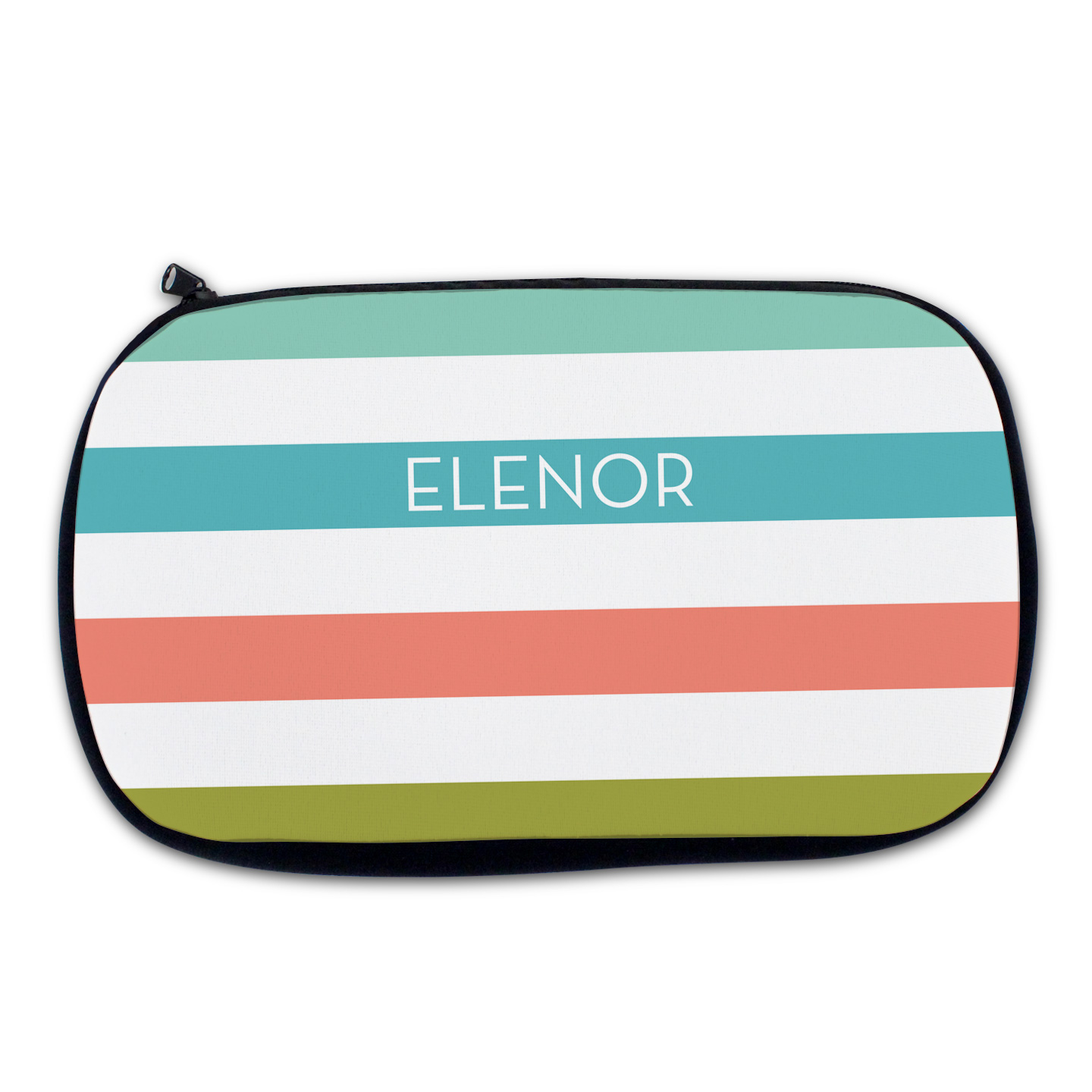 Raspberry Stripe Cosmetic Bag
