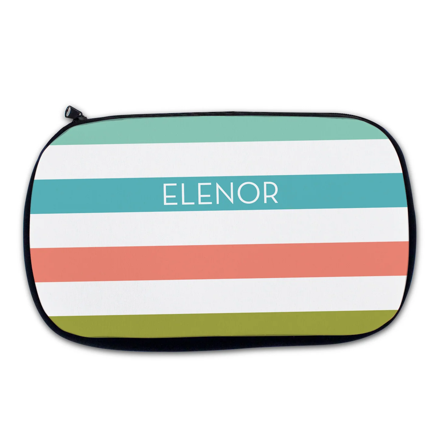 Raspberry Stripe Cosmetic Bag