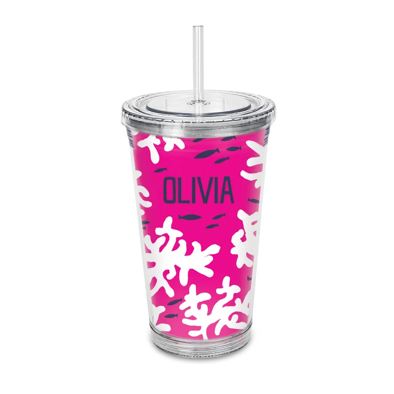 Coral Reef Straw Tumbler