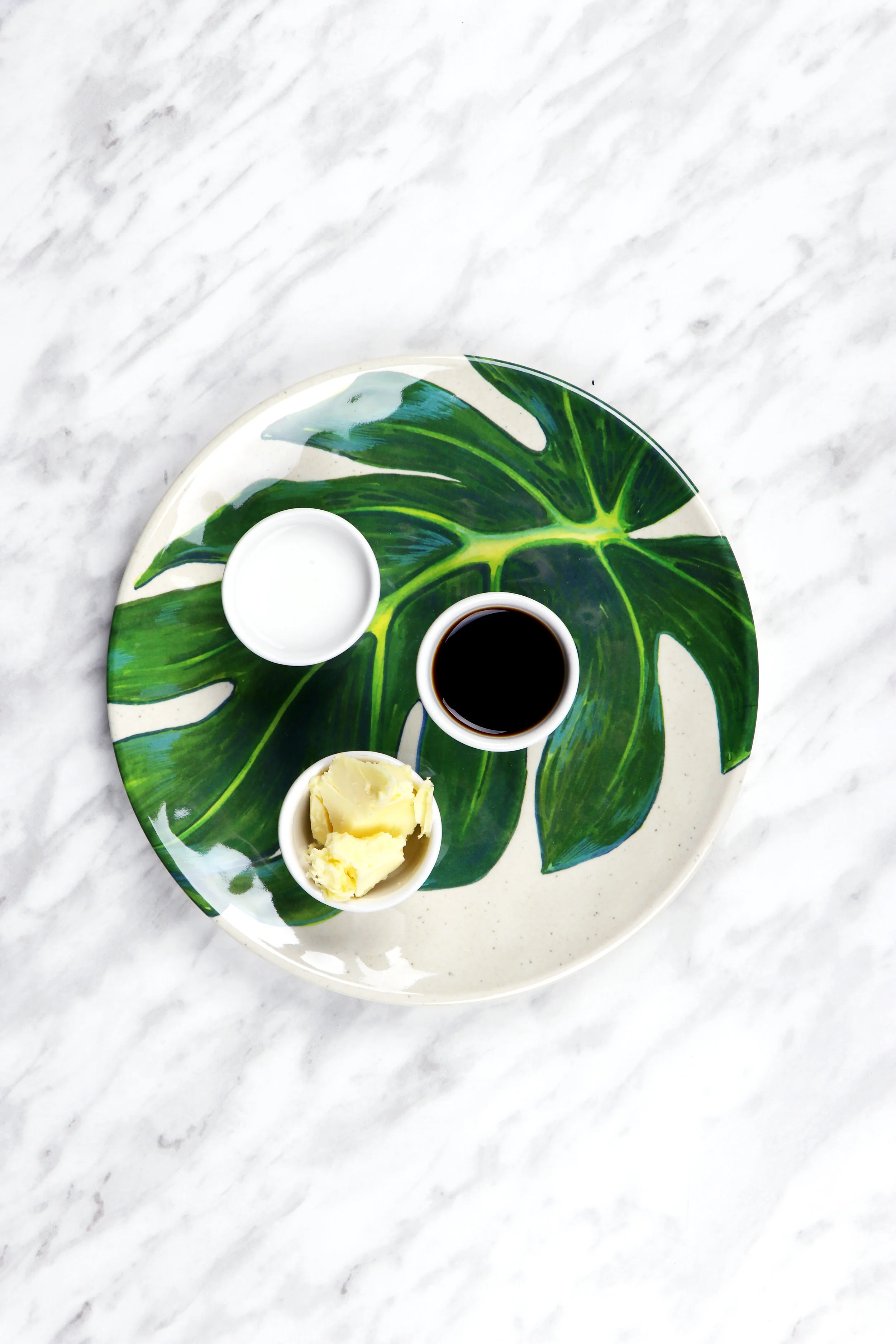 ABOVE: 3 forms of soy. Soy sauce, vegan butter, milk alternatives