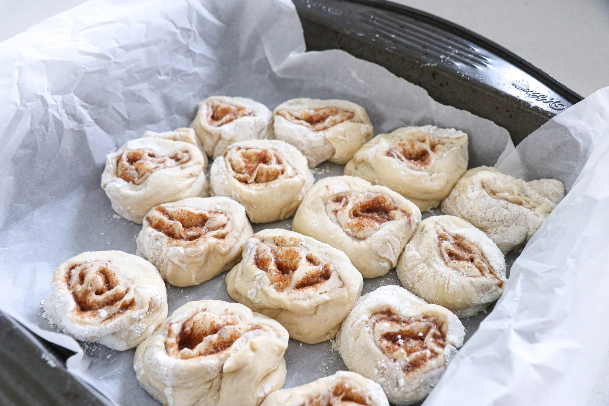 spelt flour mini cinnamon rolls