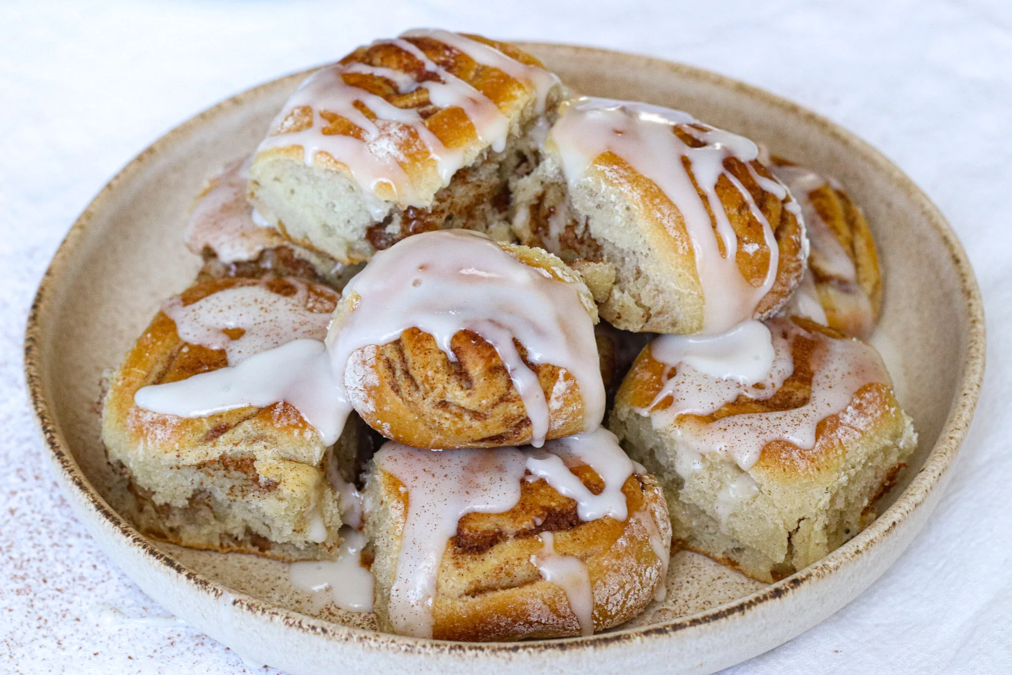 spelt flour mini cinnamon rolls
