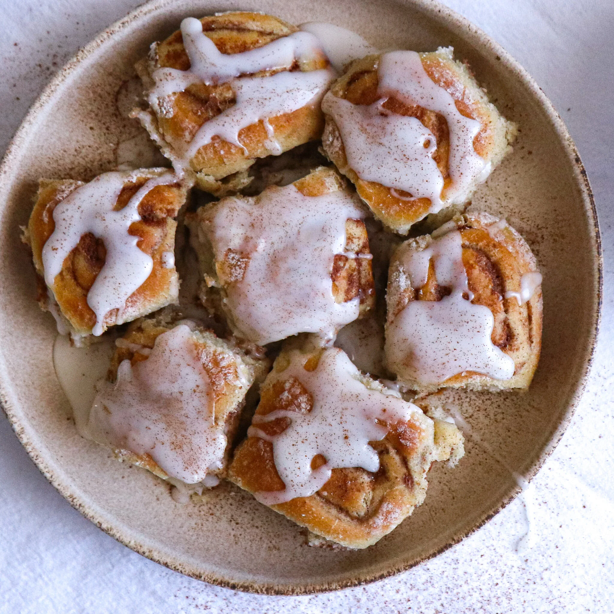 spelt flour mini cinnamon rolls