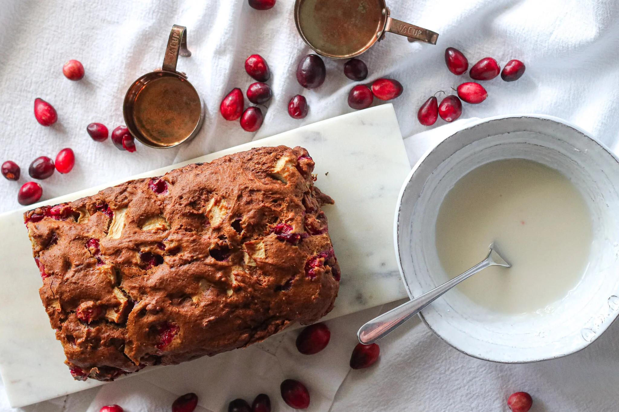 egg free apple cranberry loaf