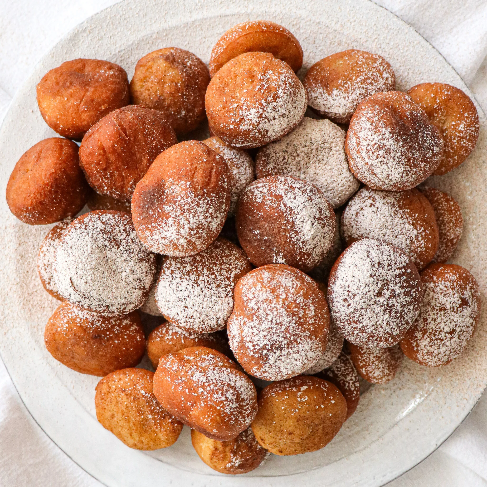 Dairy Free Mini Donuts with Cinnamon Sugar - No Deep Fryer Required