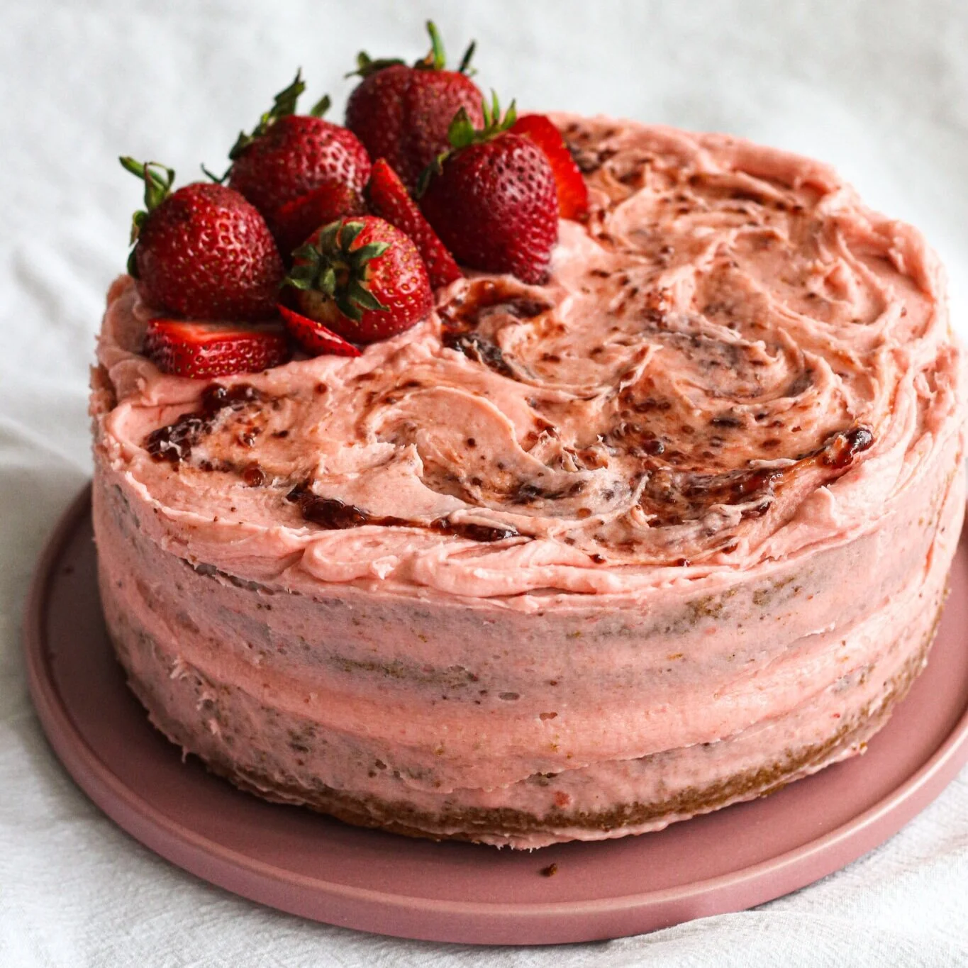 Egg Free, Dairy Free Summer Strawberry Cake