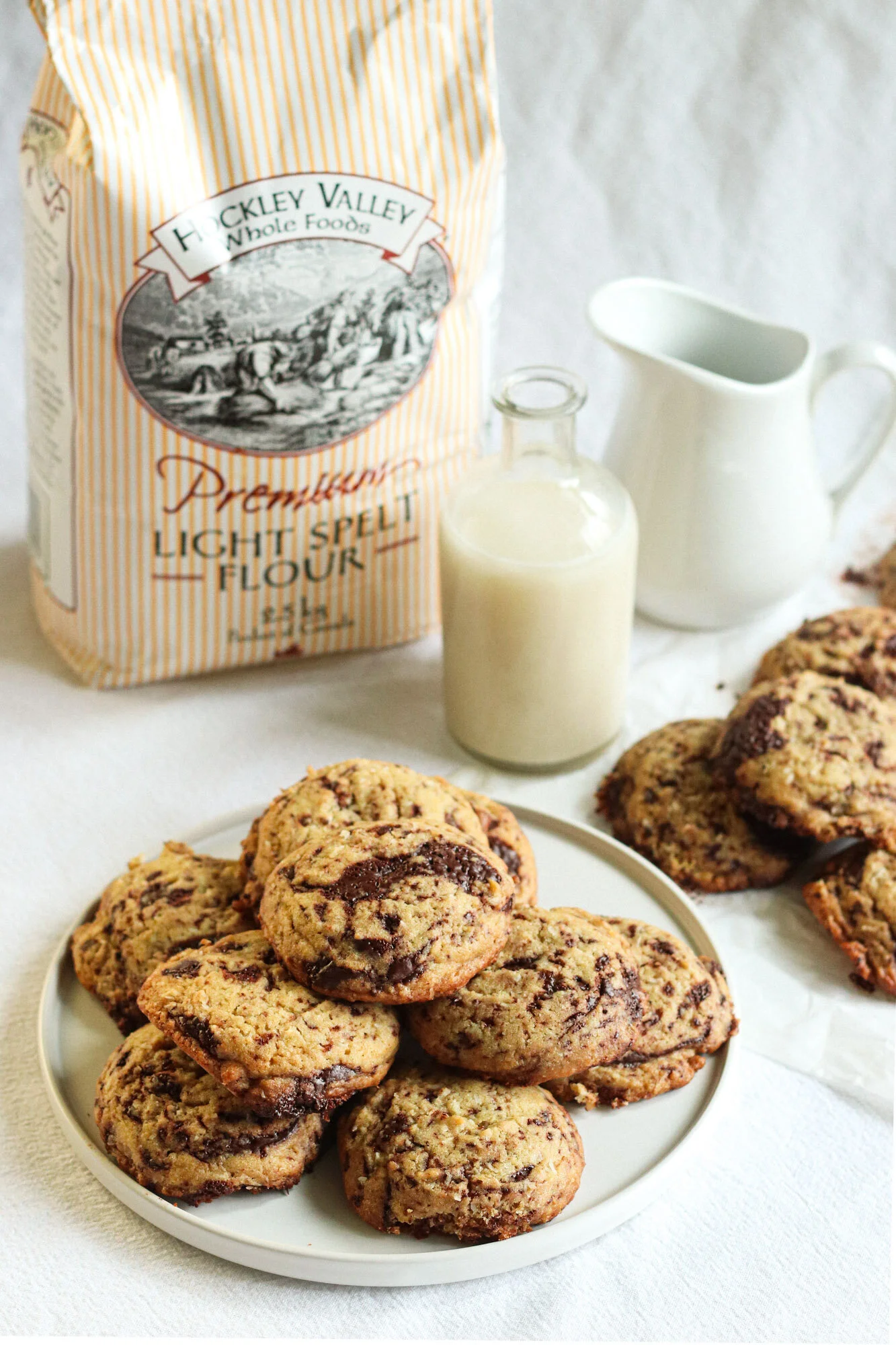 Hockley Valley Spelt Flour coconut chocolate chunk cookies