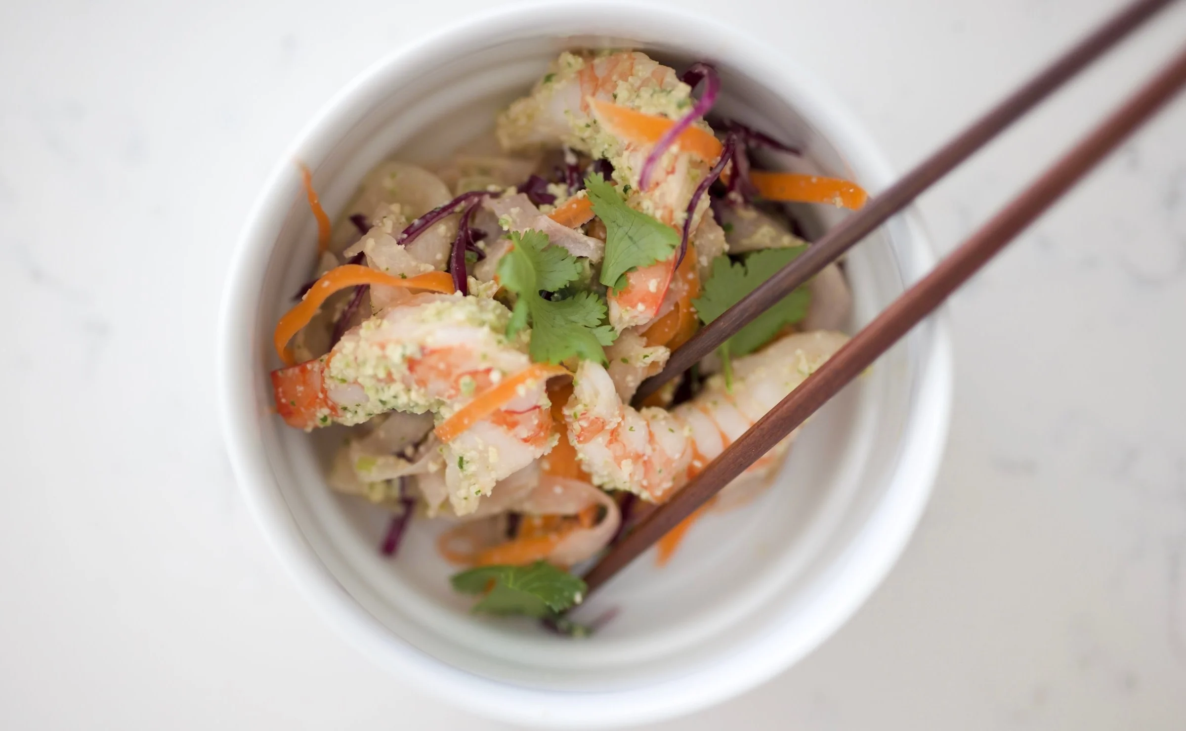 Veggie Noodles with Cashew-Cilantro Pesto