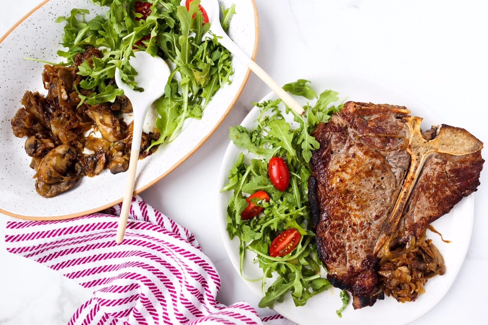 The Perfect (Whole30) Steak + Marinated Mushrooms and Onions