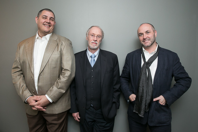 Adam Johnson, Charles Baxter, and Colum McCann. (Event photos by Beowulf Sheehan.)