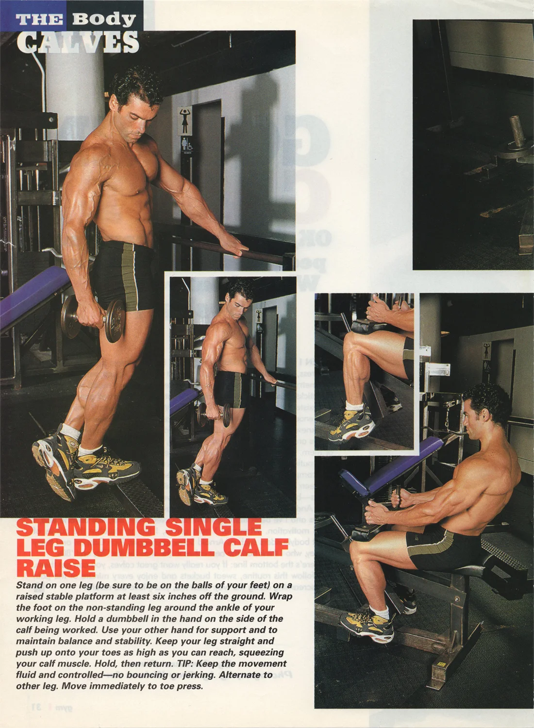 Gym magazine, calf routine