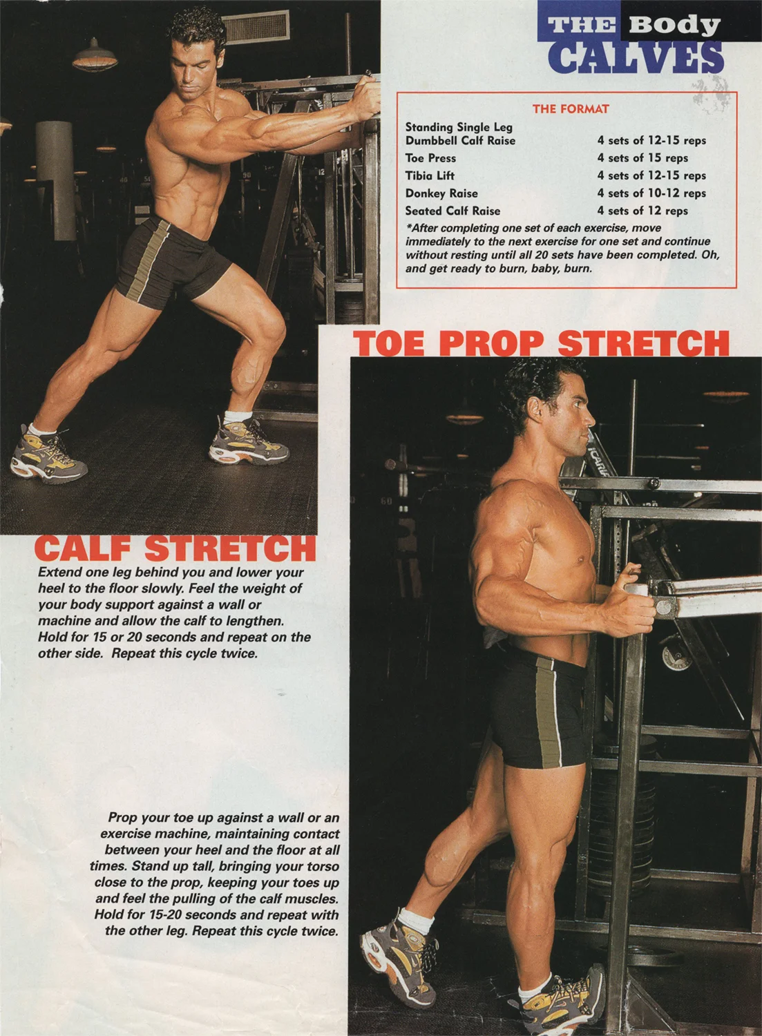 Gym magazine, calf routine