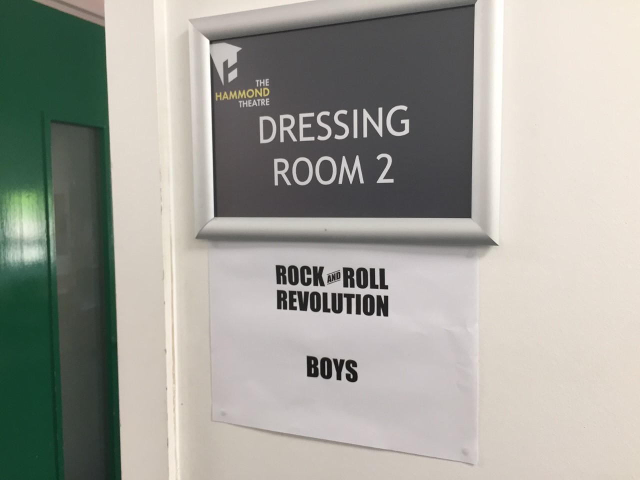 The girls got dressing room one. And they say chivalry is dead.