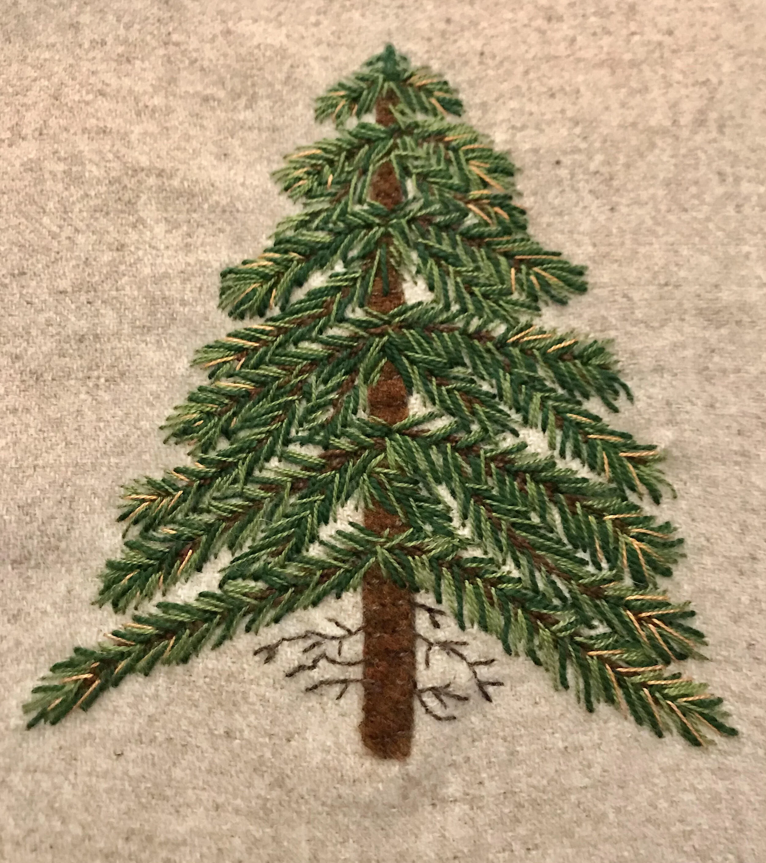 Directions to stitch a pine tree — Charlie's Daughter