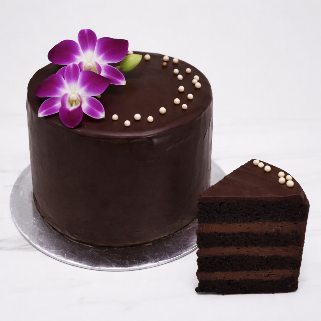 Chocolate Espresso Mousse Cake - Edible Orchids.png