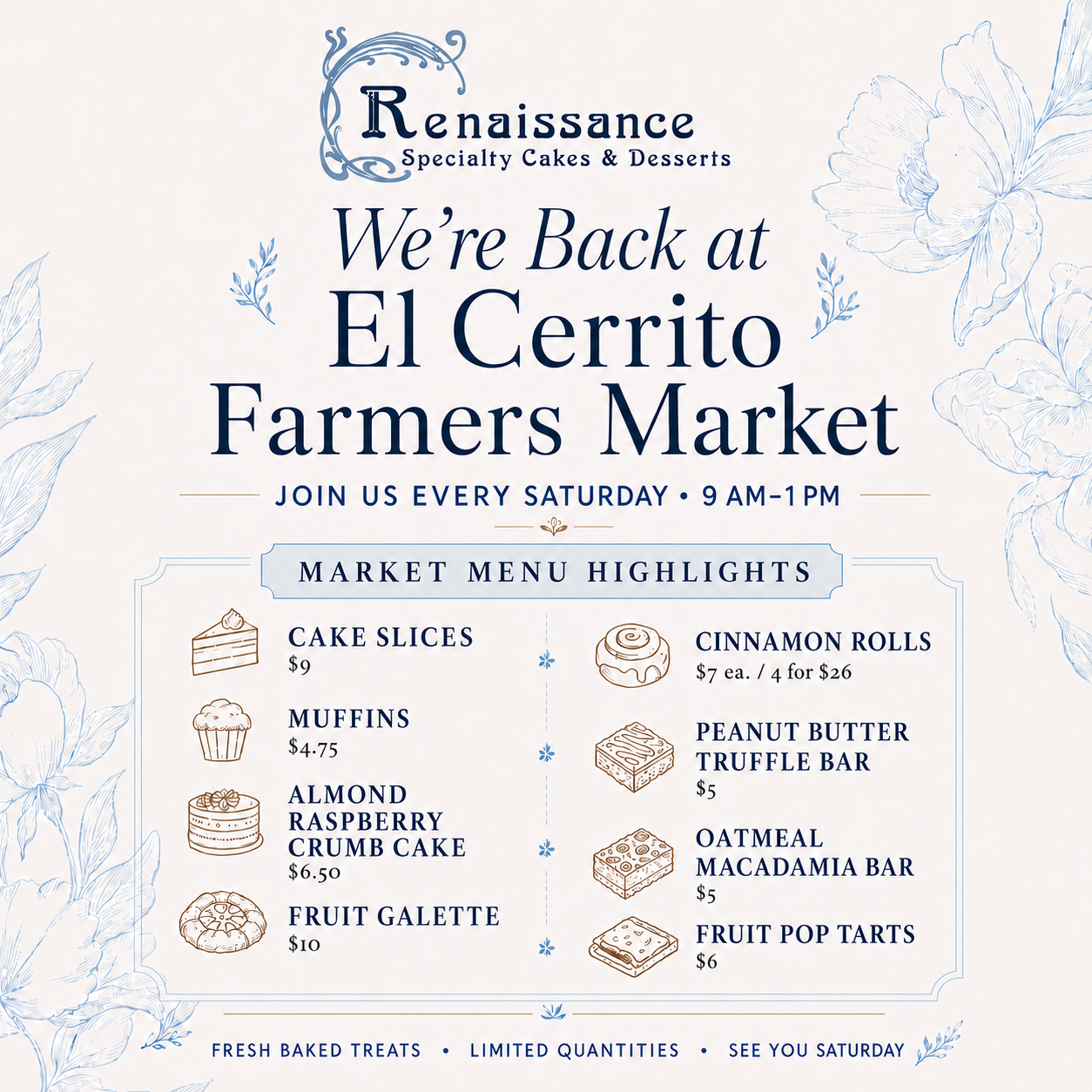 Renaissance Specialty Cakes at El Cerrito Farmers Market