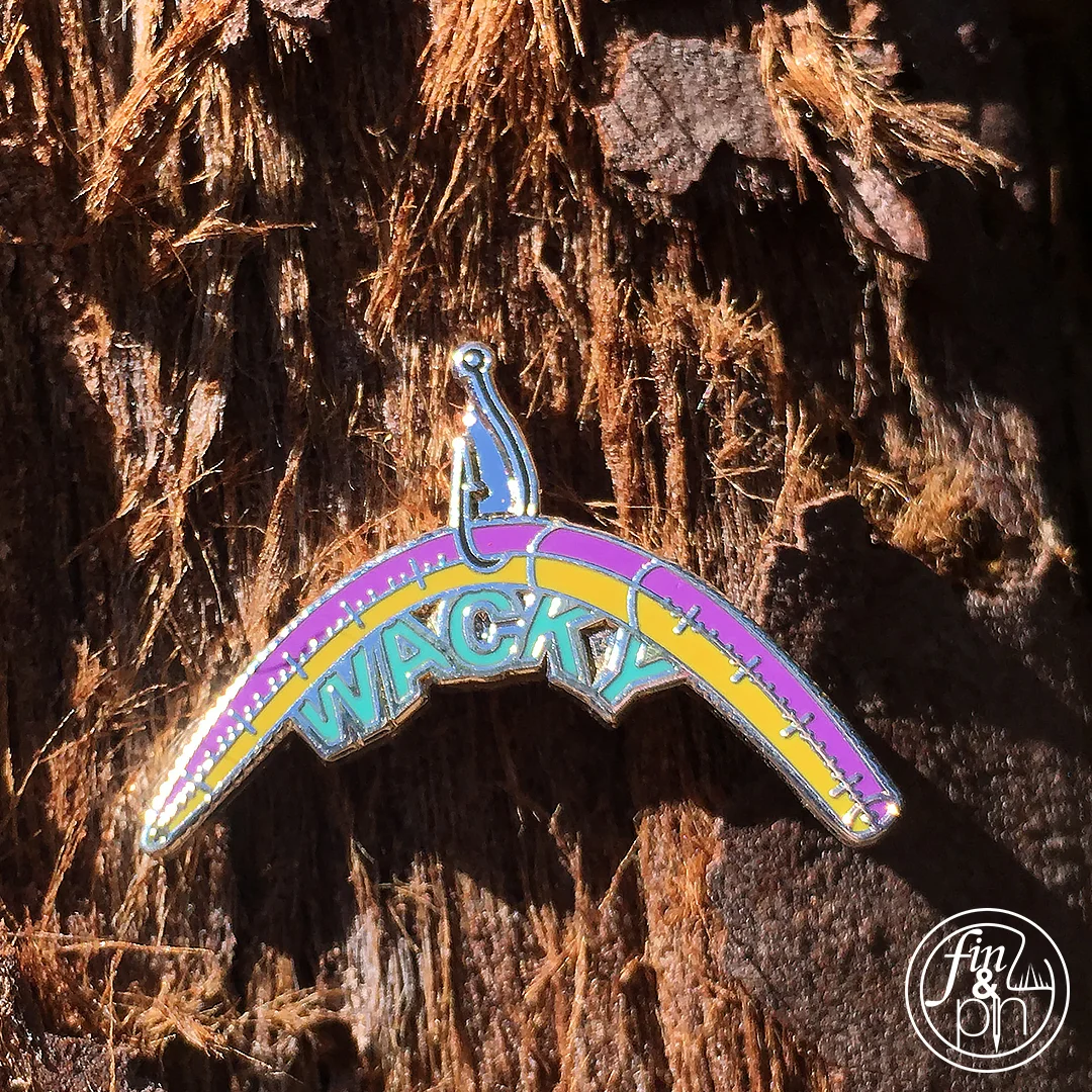 Fin & Pin - Wacky Rig Hat Pin in a tree