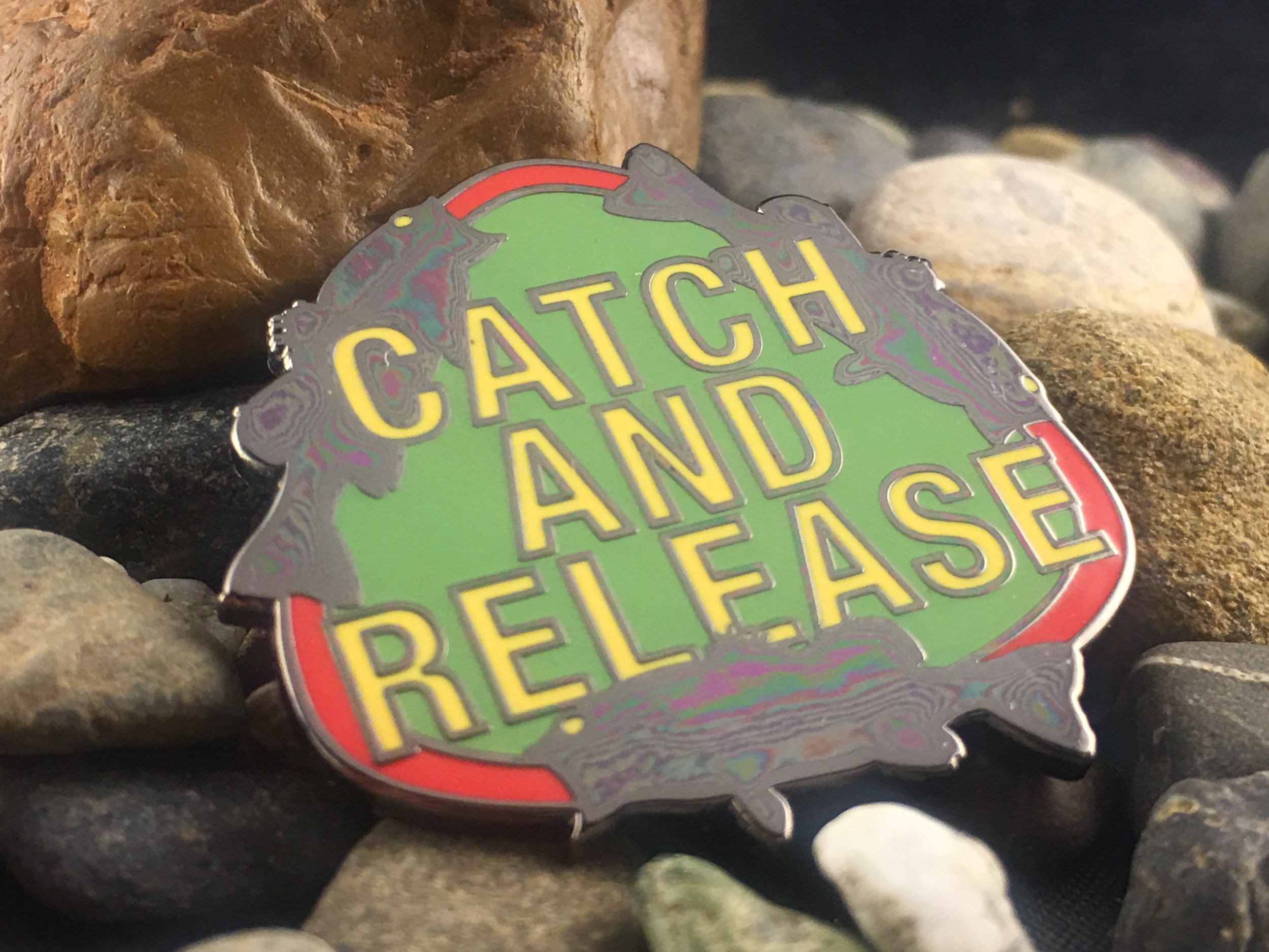 Catch & Release Pin Cloisonne Fly Fishing 