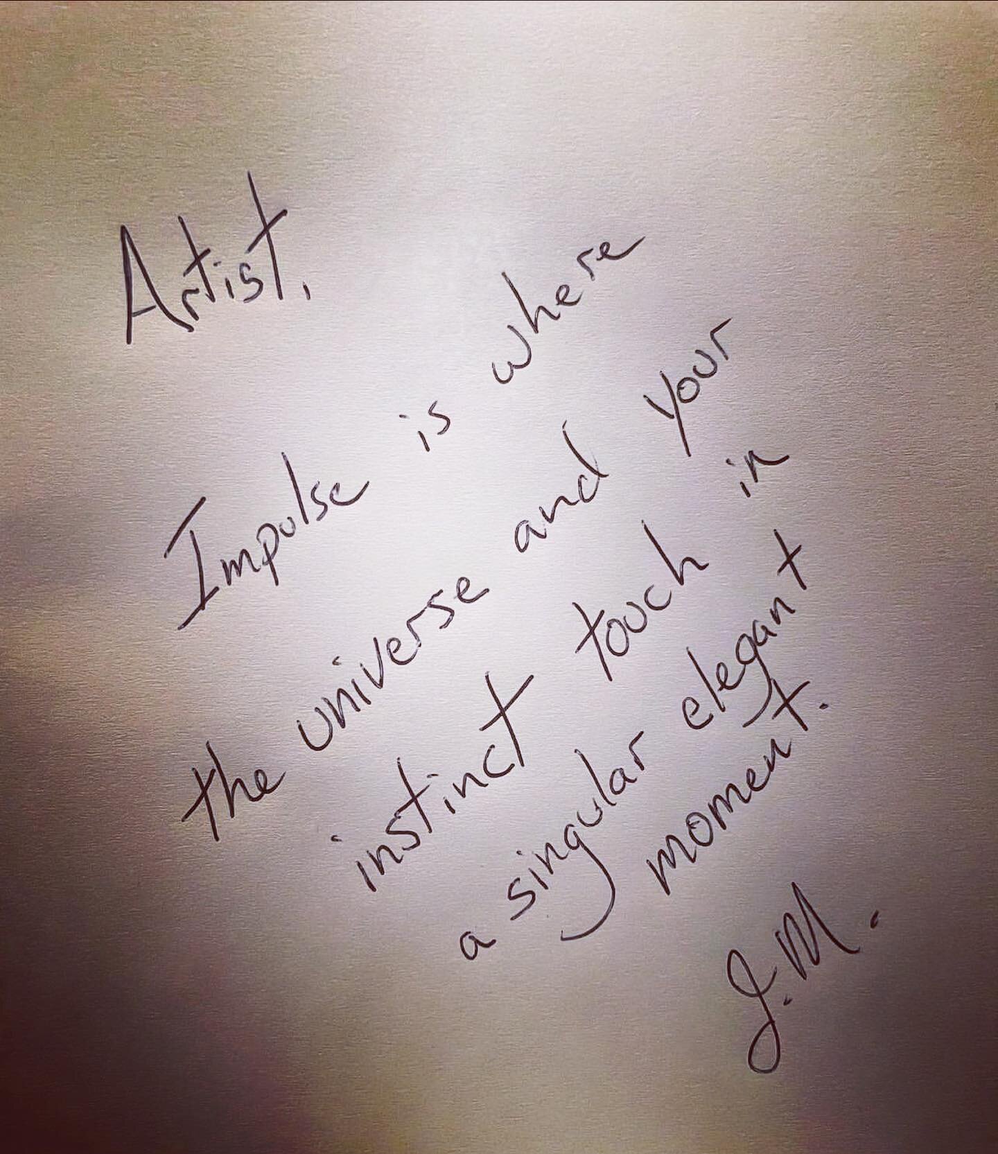 Artist allowing the impulse brings you closer to the authentic you.