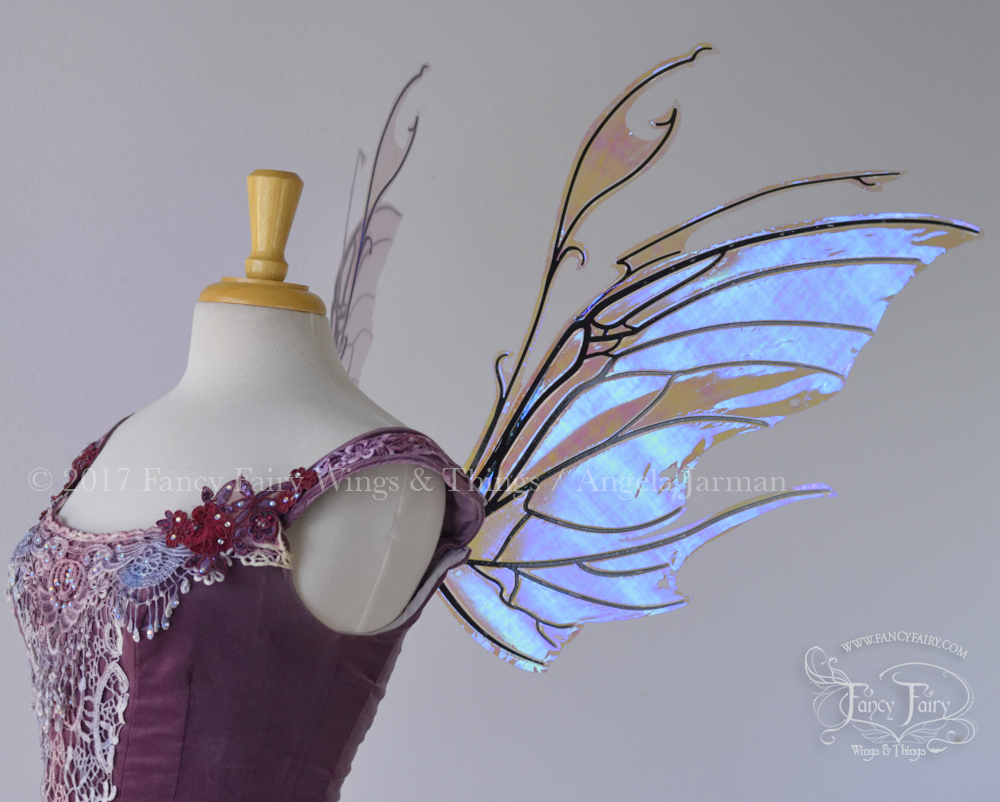 Scythe Fairy Wings in Lilac with Black Veins