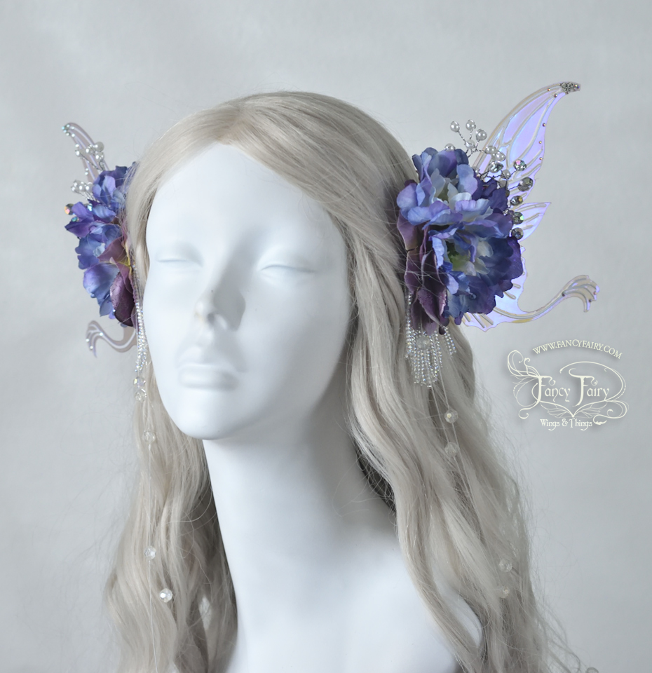 Lavender & Silver Guinevere Hair Clips, $195