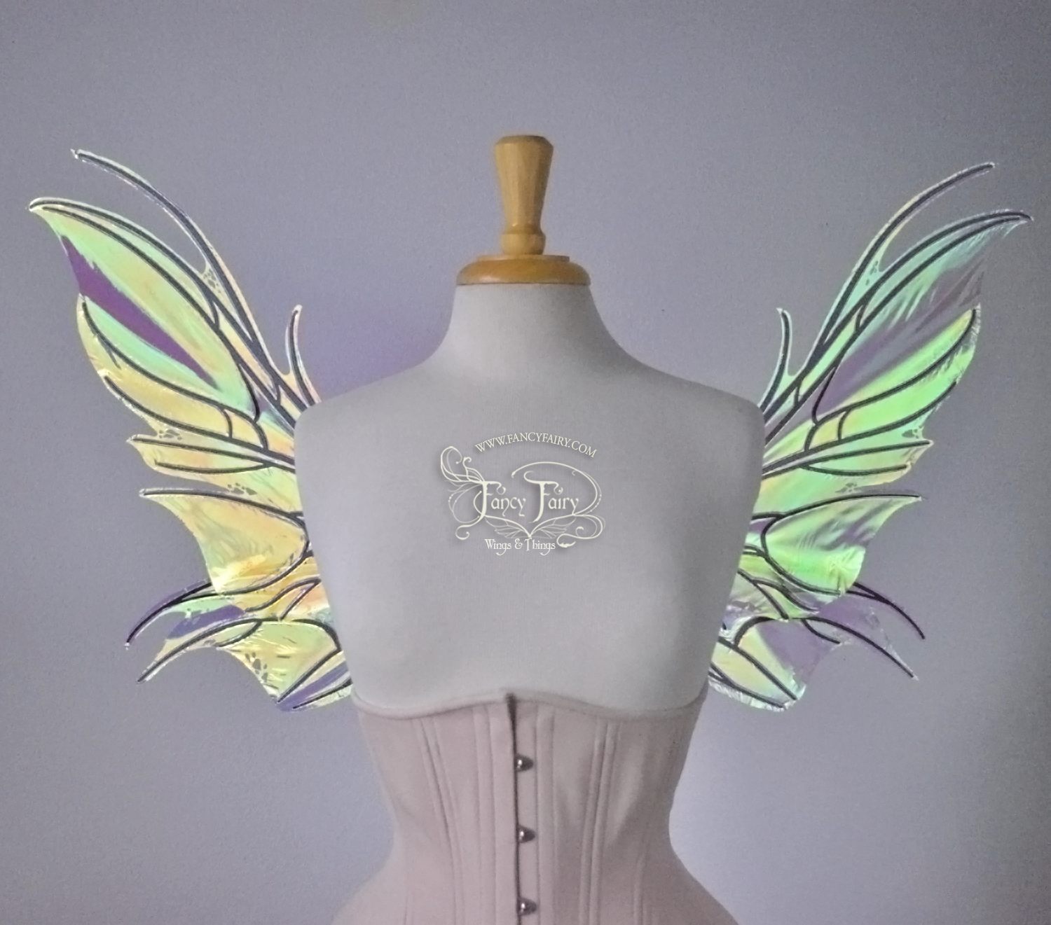 Nightshade Convertible Wings in Clear Diamond Fire