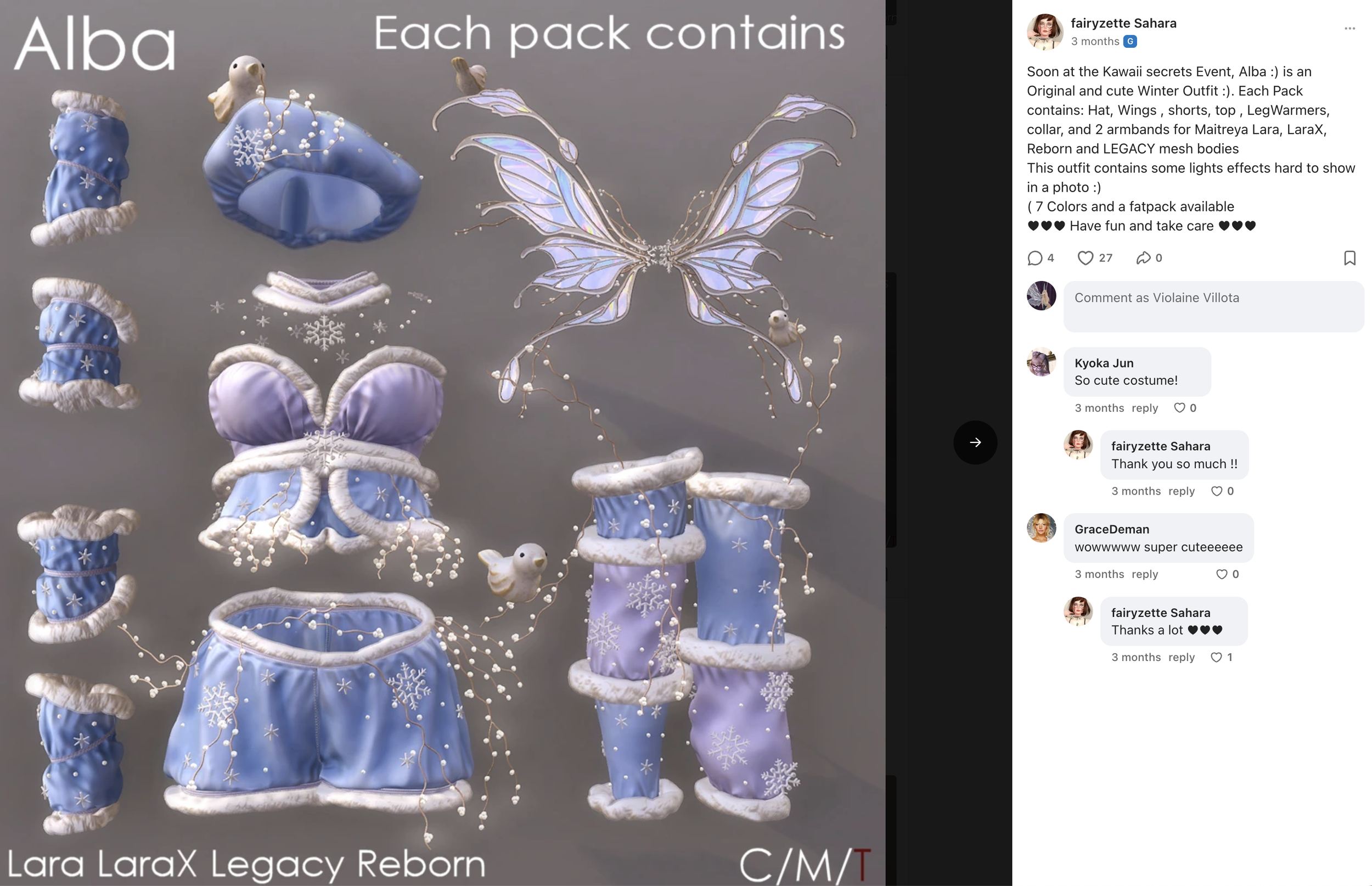 Fauna wing copies by Fairyzette Sahara