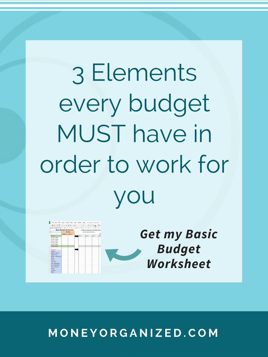 Forget the fancy schmancy tools, spreadsheets, and graphs. If your budget doesn't have these 3 things then it's just numbers on a piece of paper. | Moms + Money Organization | Budgets