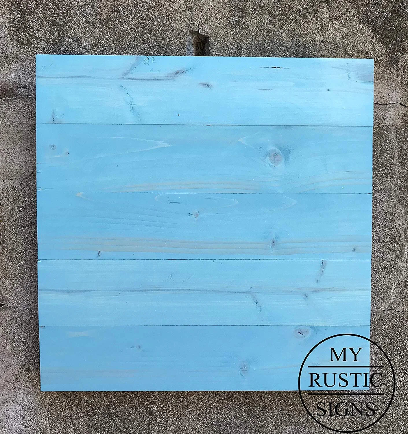 Rustic Wood Sign Blank in Coastal Aqua