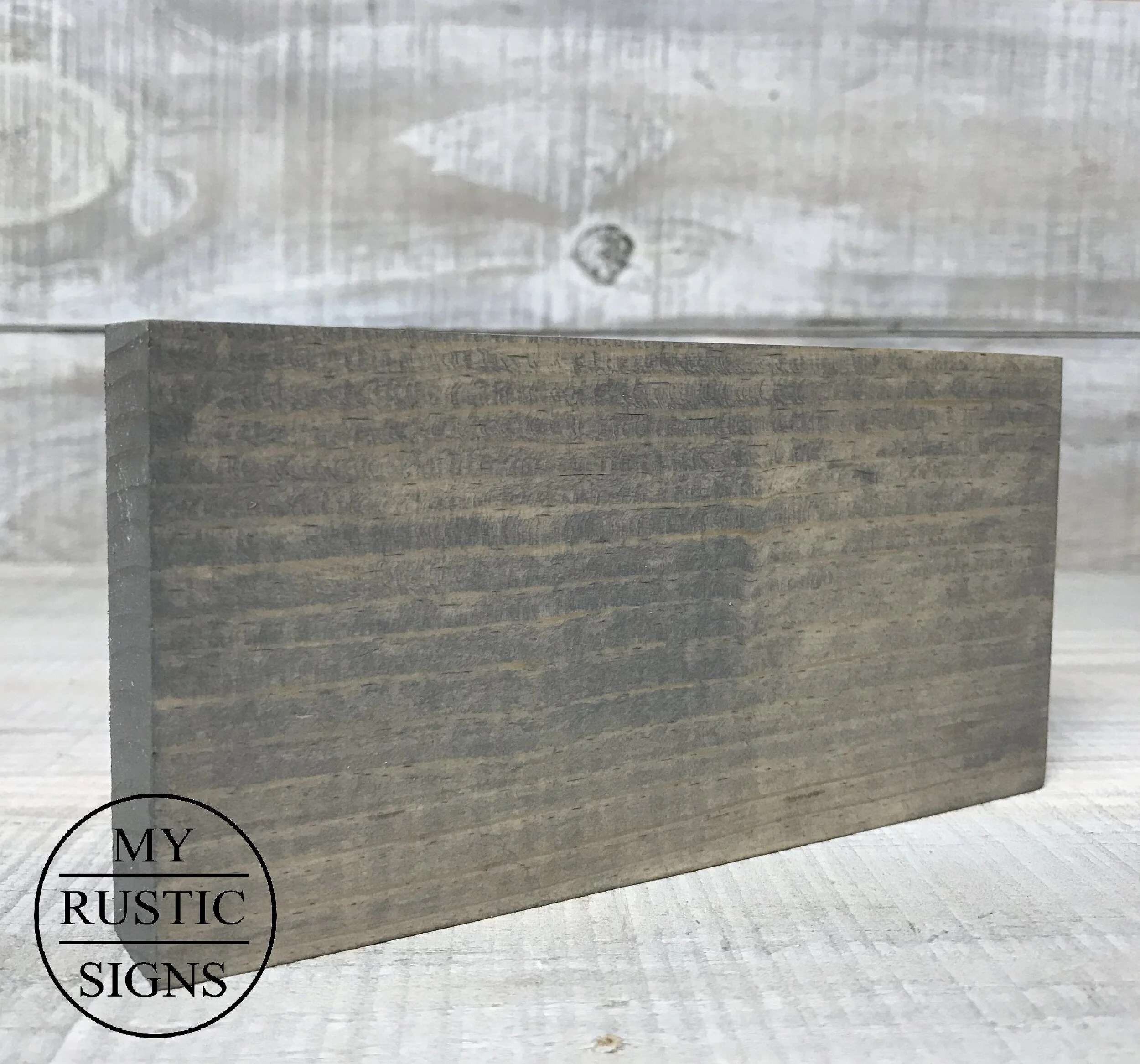 Rustic Weathered Grey Single Plank Wood Sign