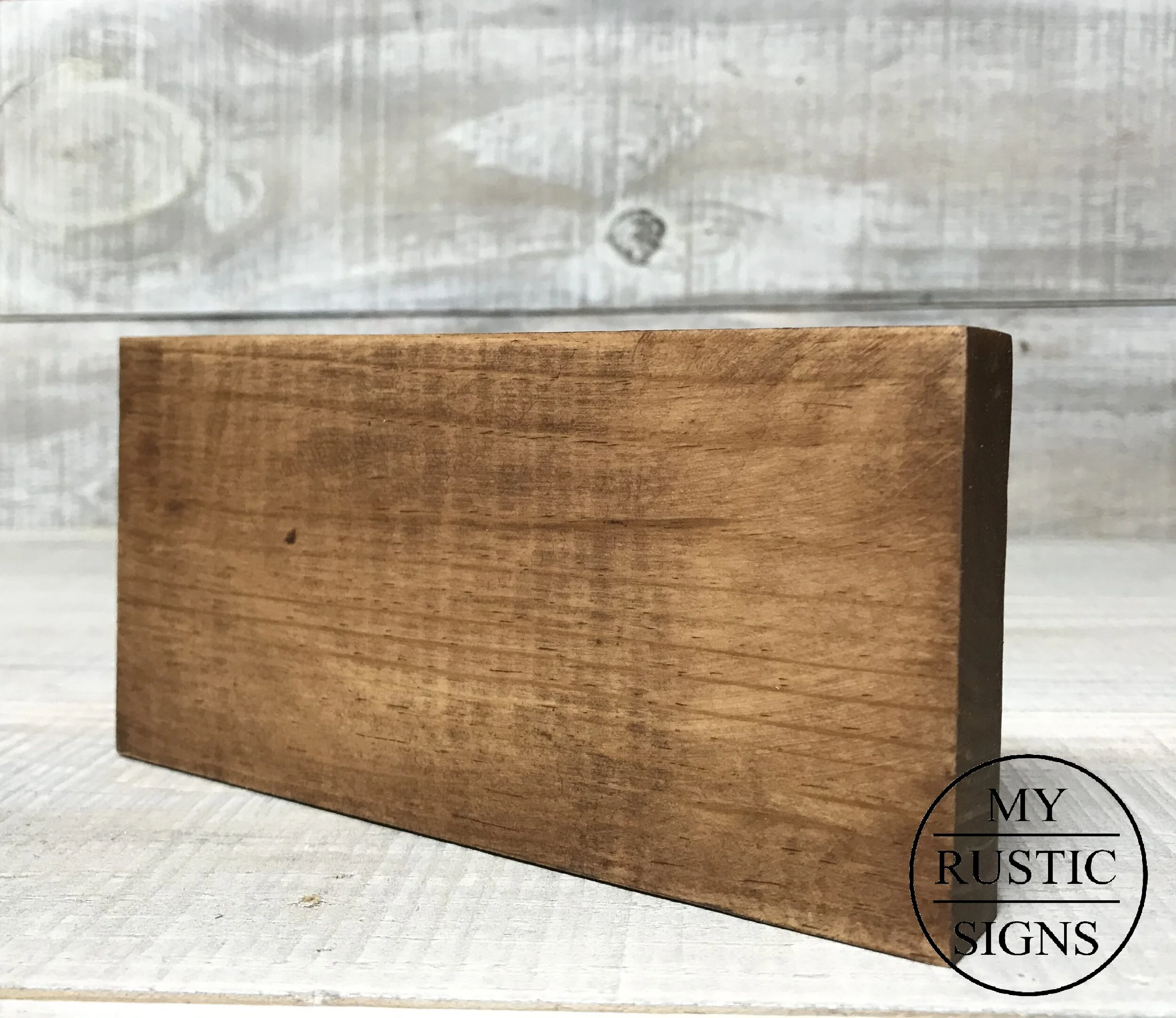 Rustic Dark Walnut Single Plank Wood Sign 