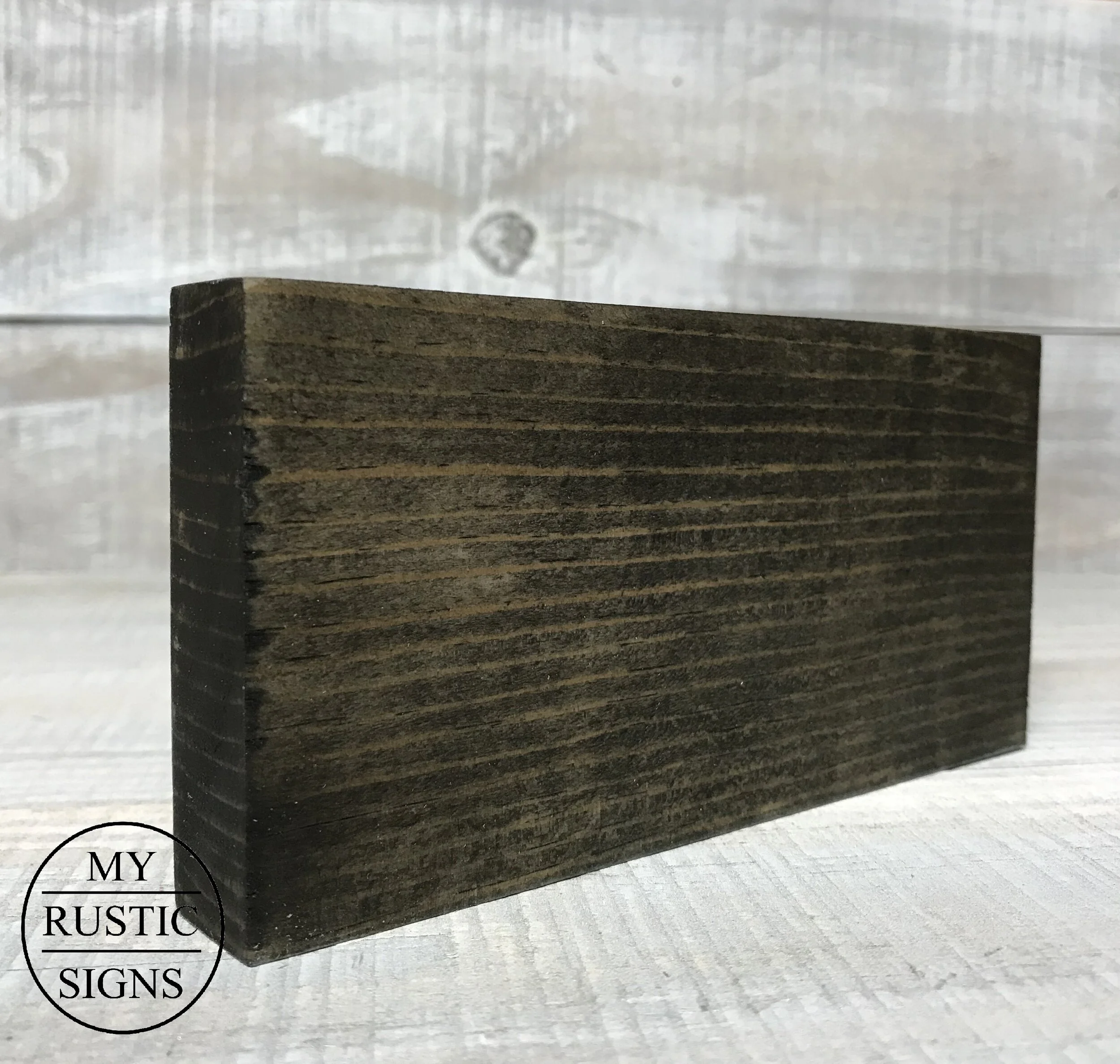 Rustic Weathered Black Single Plank Wood Sign 