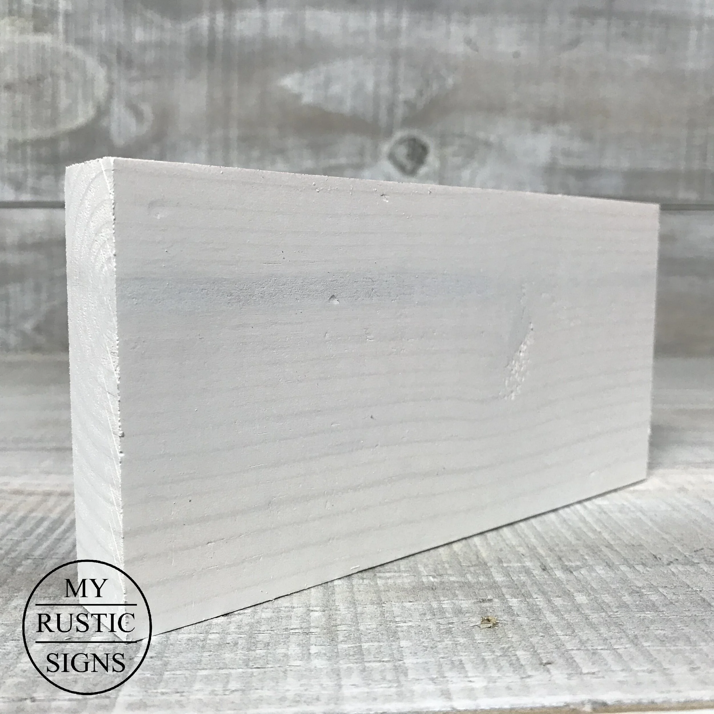 Rustic Weathered White Single Plank Wood Sign 
