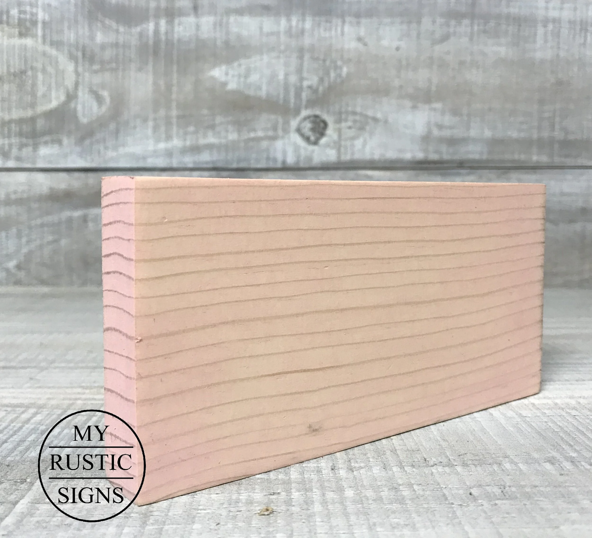Rustic Rose Pink Single Plank Wood Sign