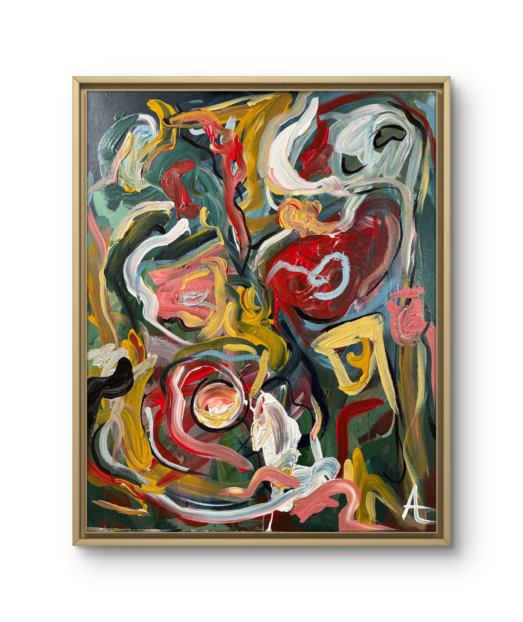 "Bleeding Heart" 36x30 Acrylic on canvas $5900