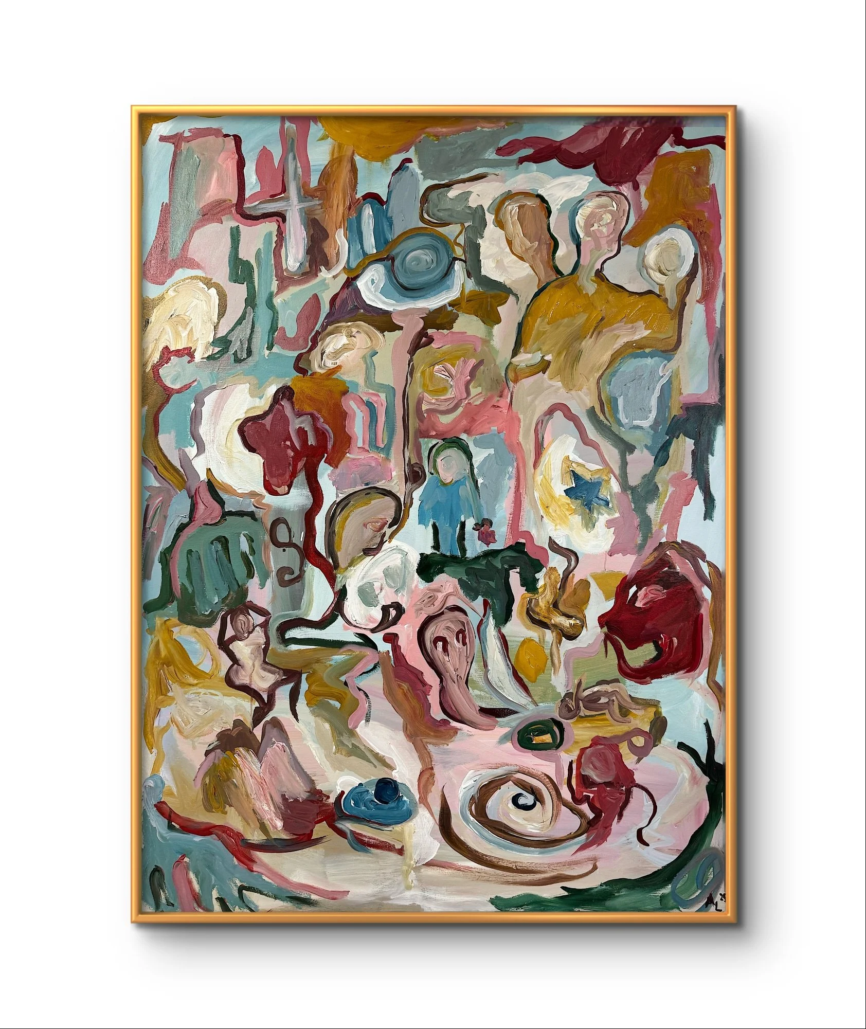 "The Prophecy" 56x54 Acrylic on canvas $8900