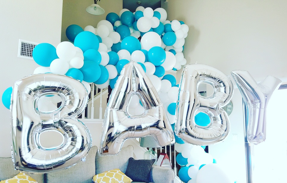 baby shower balloon letters