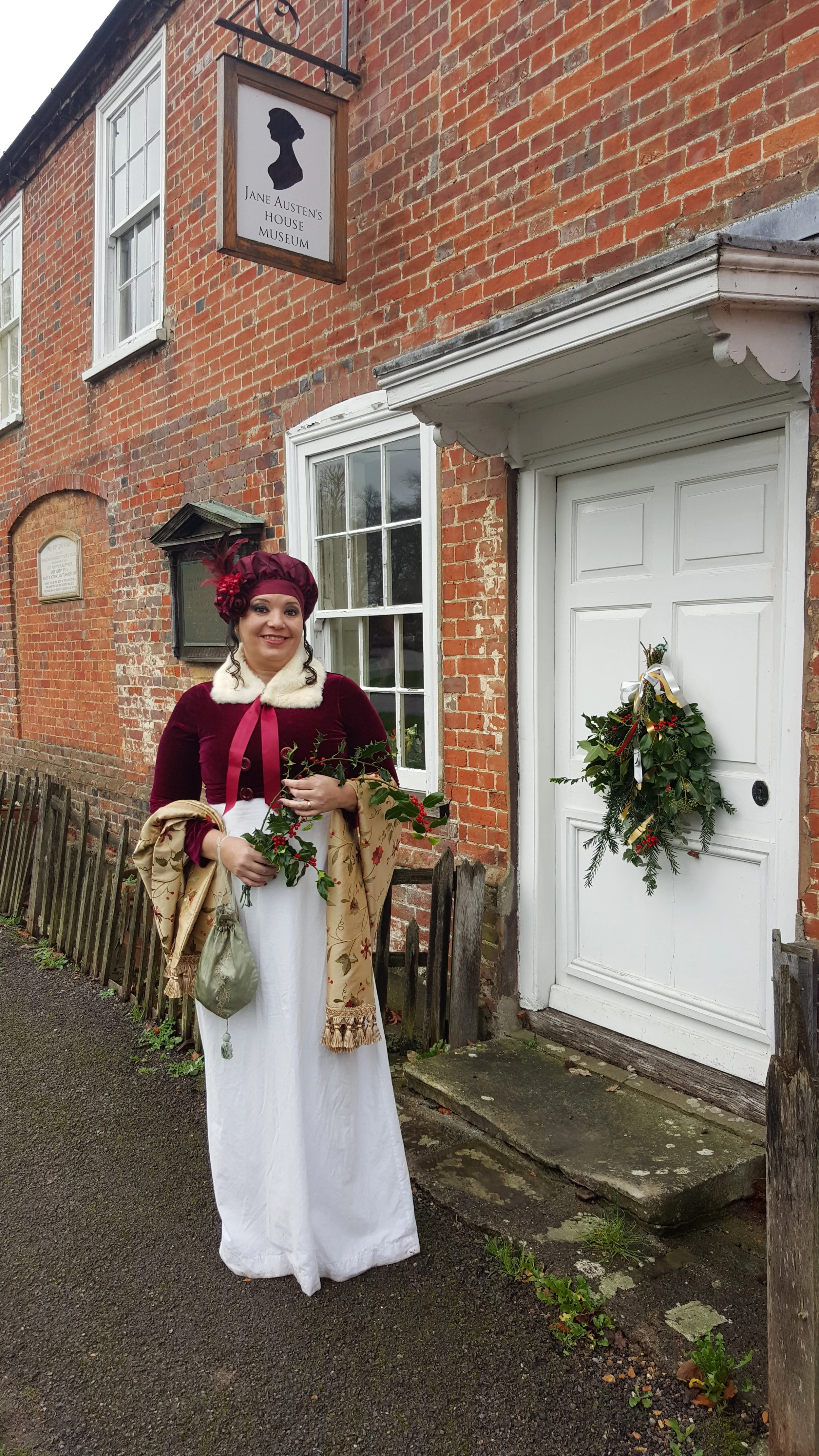 Rita L. Watts outside the Jane Austen's House Museum