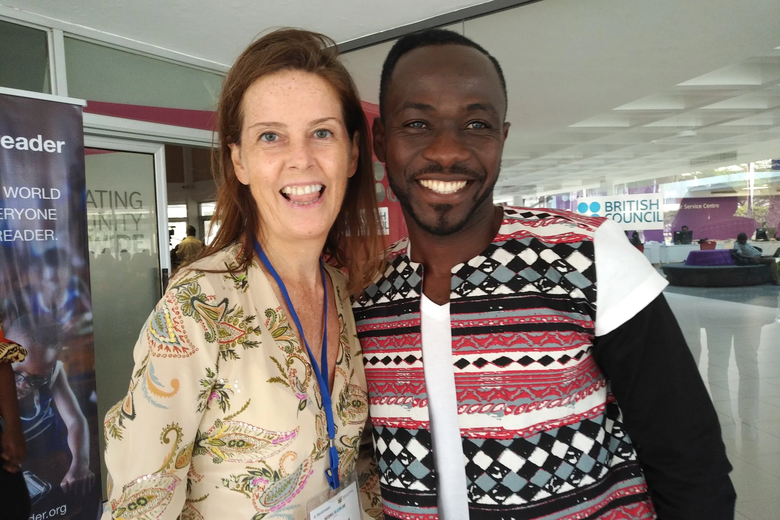 Lucy Beresford with Okyeame Kwame. Credit: Lucy Beresford.